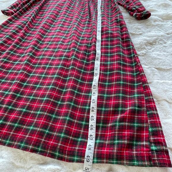 🔥L.L. Bean Flannel Plaided Green Red
Nightgown Cottage Farm Traditional Holiday - Picture 14 of 14